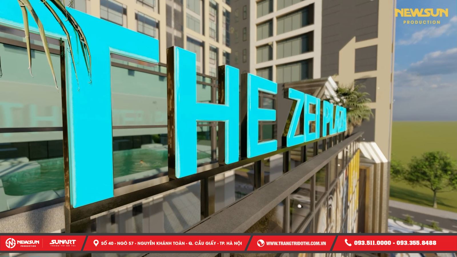 Thiết kế Thi Công Lắp Đặt Biển Quảng Cáo The Zei Plaza